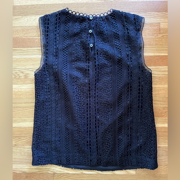 J. Crew Mixed Lace Top - Picture 3 of 5